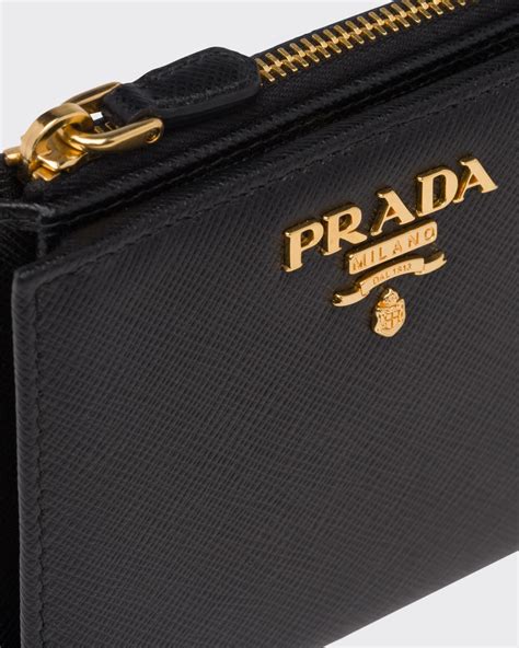 prada hose 018|Black Small Saffiano Leather Wallet .